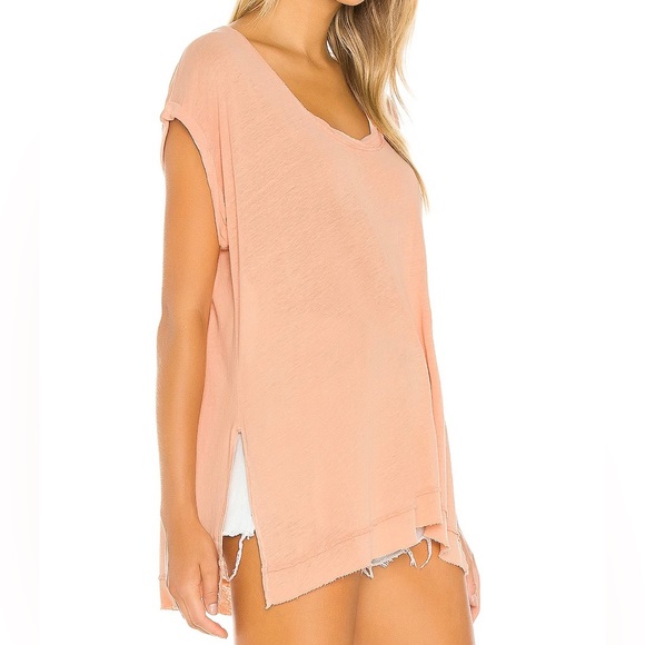 Free People We the Free Under the Sun Linen T-Shirt Size Small - Picture 2 of 10